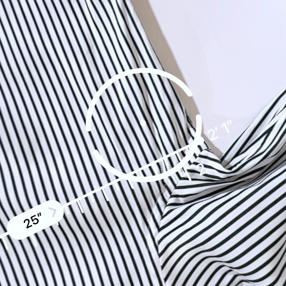 Lauren Ralph Lauren Two Tone White/Black Stripe Cotton Button Down Shirt Size 2X - Picture 4 of 12